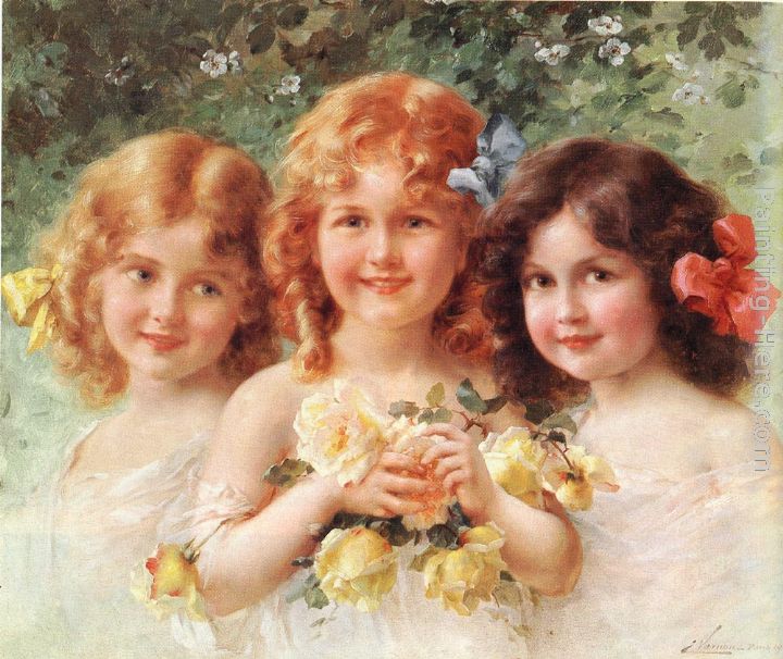 Three Sisters painting - Emile Vernon Three Sisters art painting